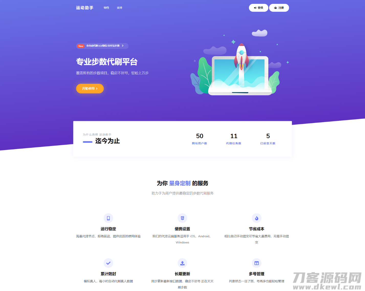 PHP小米运动自动刷步卡密版源码